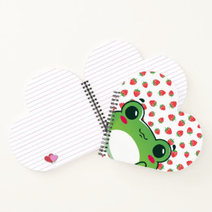 Kawaii Strawberry Frog Apron Notebook