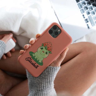 Kawaii Strawberry Frog Personalized iPhone 12 Case