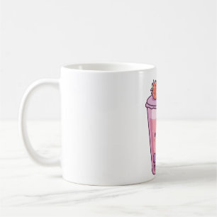 Kawaii Strawberry Milk Boba Tea Coffee Mug