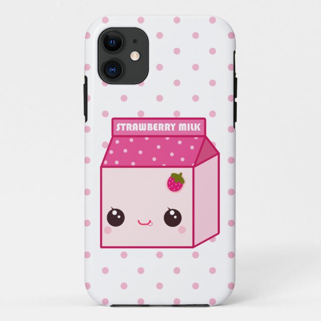 Kawaii strawberry milk carton Case-Mate iPhone case (Back)
