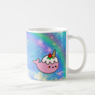 Kawaii Strawberry Shortcake Narwhal Coffee Mug