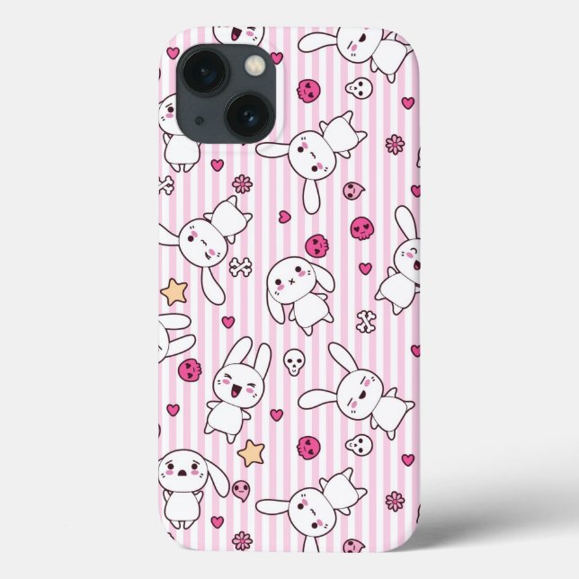 kawaii stripes pattern Case-Mate iPhone case (Back)