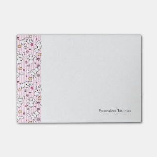 kawaii stripes pattern post-it notes