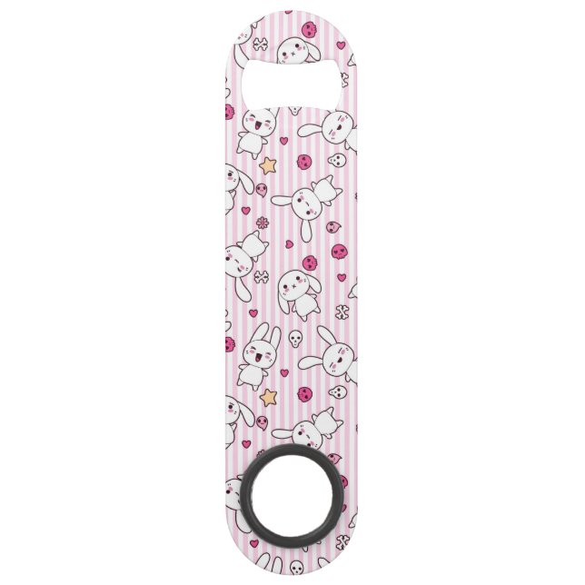 kawaii stripes pattern speed bottle opener (Front)