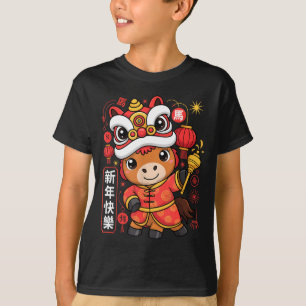 Kawaii Style Year Of The Horse 2026 Chinese New Ye T-Shirt