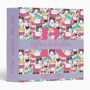 Kawaii Summer Cute Kitty Cats 3 Cercles Classeur