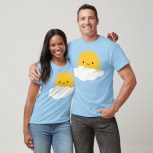 Kawaii Sun and Cloud T-Shirt