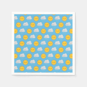 Kawaii Sun & Rain Napkin
