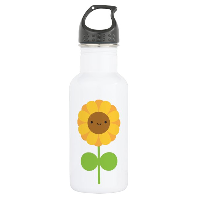 Kawaii Sunflower 532 Ml Water Bottle (Front)