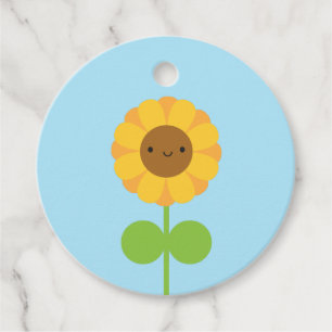 Kawaii Sunflower Favour Tags
