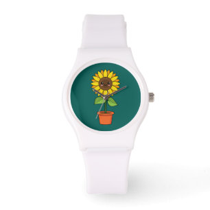Kawaii Sunflower Plant in a Pot Watch