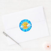 Kawaii Sunny Day Classic Round Sticker (Envelope)