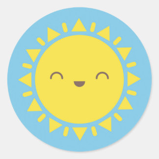Kawaii Sunny Days Classic Round Sticker