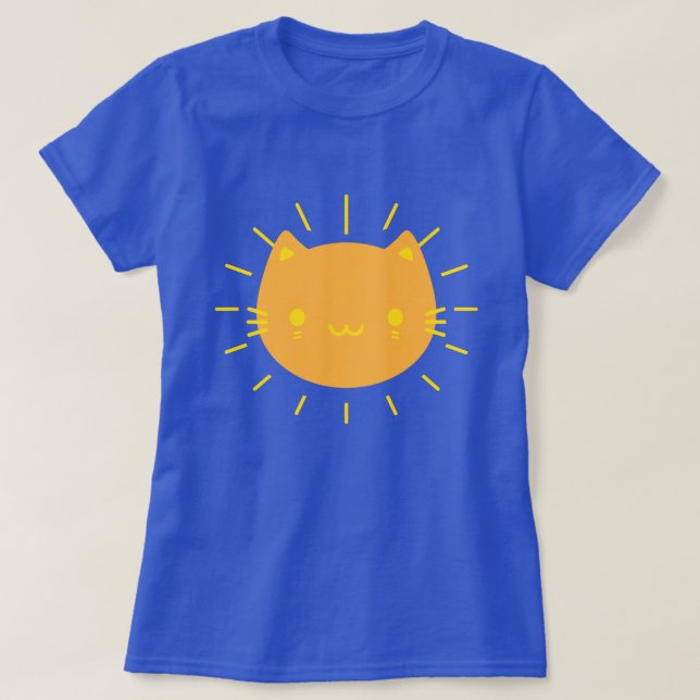 Kawaii Sunshine Cat T-Shirt (Design Front)
