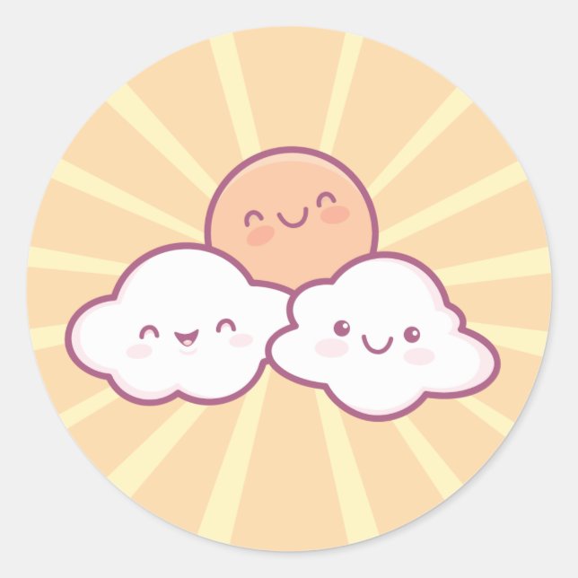 Kawaii Sunshine Stickers (Front)