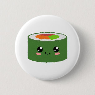 Kawaii Sushi 2 Inch Round Button