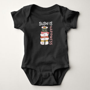 Kawaii Sushi Happy Anime Cute Japanese Food Baby Bodysuit