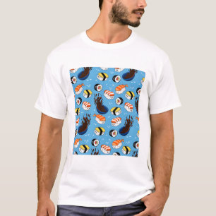 Kawaii Sushi Pattern  T-Shirt