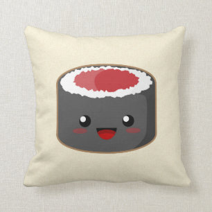 Kawaii Sushi Throw Pillow