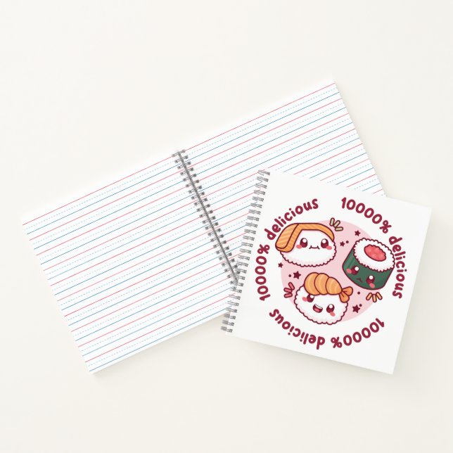 kawaii sushi with funny quotes for black lover   notebook (Inside)