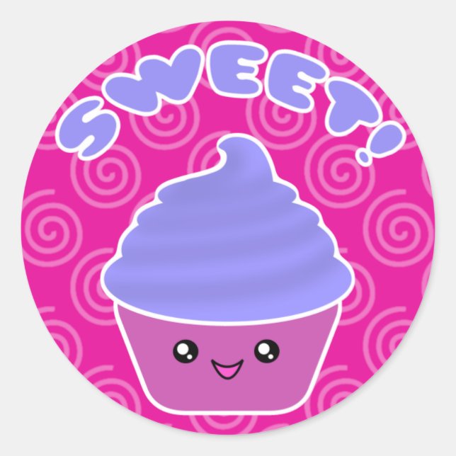 Kawaii Sweet Cupcake Stickers (Front)