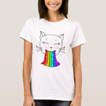 Kawaii! T-shirt. Trendy customised smiling cat