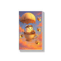 Kawaii Teacup Balloon Wall Art with Bees