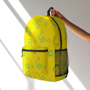 Kawaii Teal Lions & Sunshine – Cute Pattern Printed Backpack