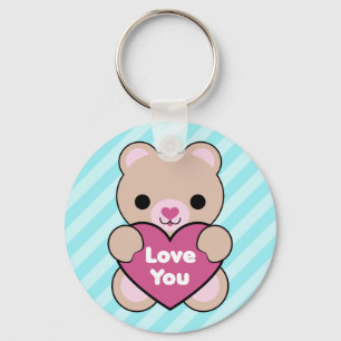 Kawaii Teddy Bear Keychain