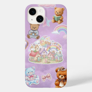 Kawaii Teddy Bear Pastel Purple Aesthetic  Case-Mate iPhone 14 Case