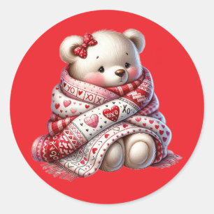 Kawaii Teddy Bear Sticker – Cute Sweet Design