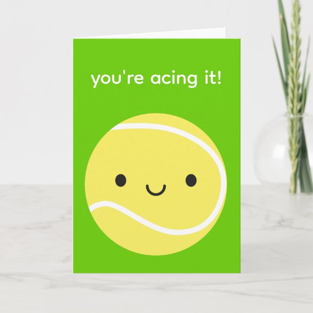 Kawaii Tennis Ball Card (Front)