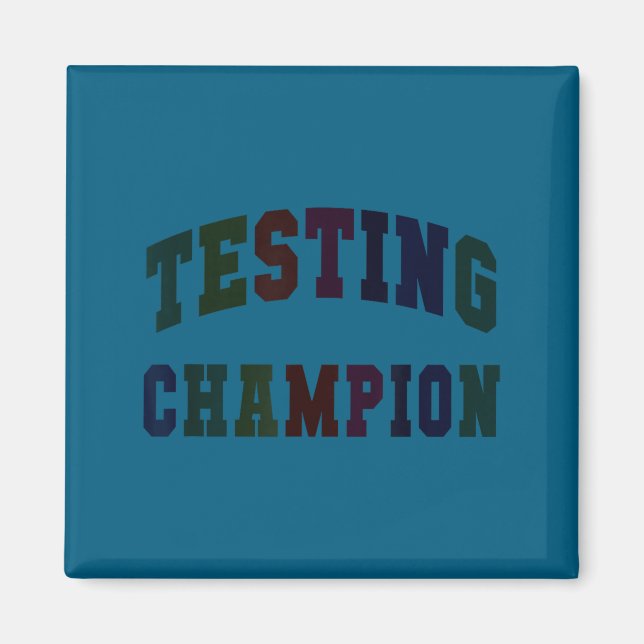 Kawaii testing champion test day teacher bruh math magnet (Front)