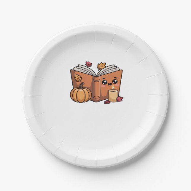 kawaii thanksgiving book Classic T-Shirt Paper Plate (Front)