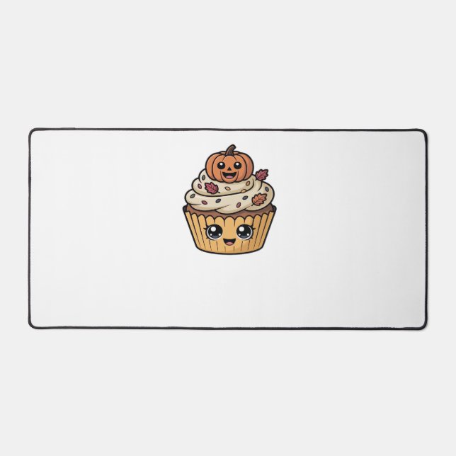 kawaii thanksgiving cupcake Classic T-Shirt Desk Mat (Front)