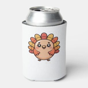 kawaii thanksgiving turkey Classic T-Shirt Can Cooler