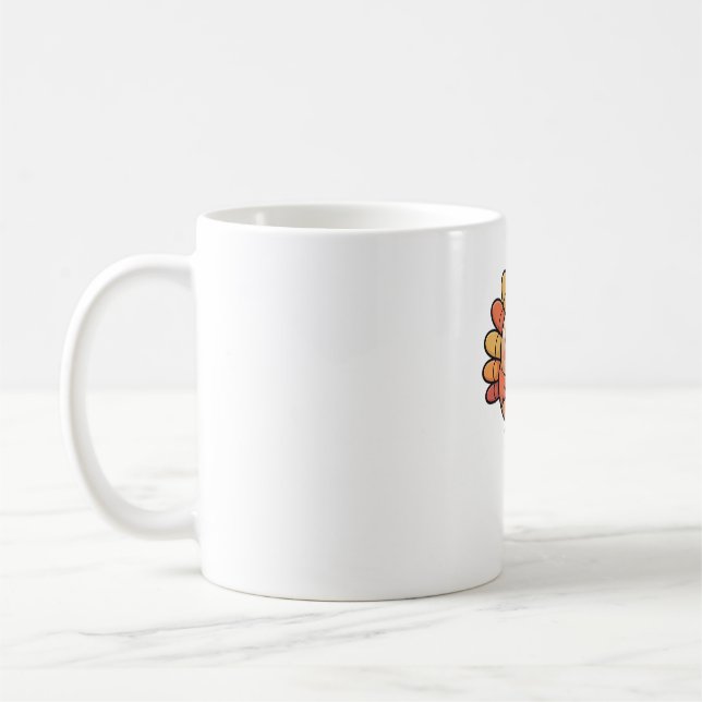 kawaii thanksgiving turkey Oversized T-Shirt Coffee Mug (Left)