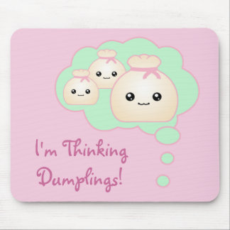 Kawaii Thinking Dumplings Mousepad