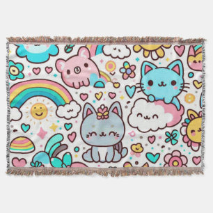 Kawaii Throw Blanket