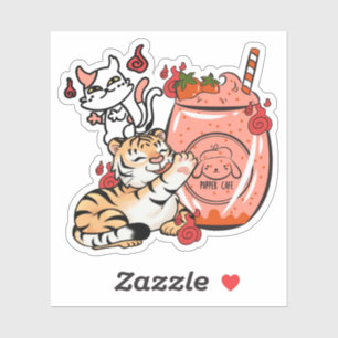 Kawaii Tiger and Nekomata Strawberry Cafe