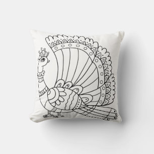 Kawaii Tiger Face Throw Pillow