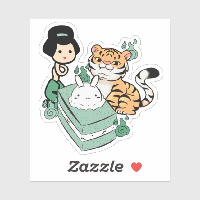 Kawaii Tiger, Rokurokubi & Mooncake (Sheet)