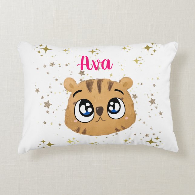 kawaii tigre accent pillow (Front)