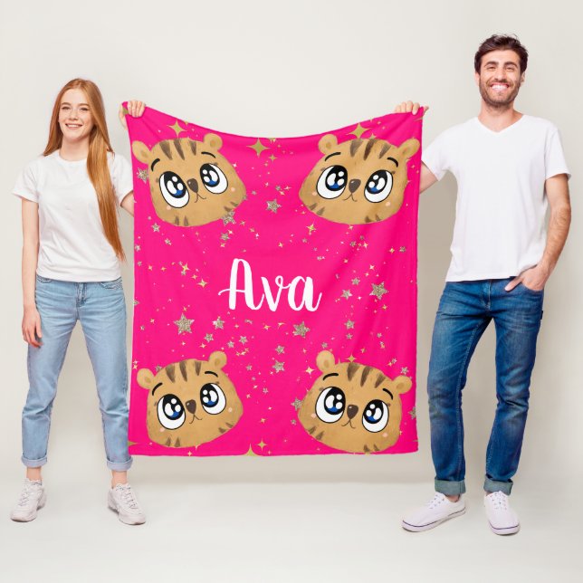 kawaii tigre fleece blanket (In Situ)