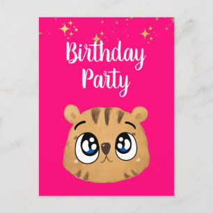 kawaii tigre postcard