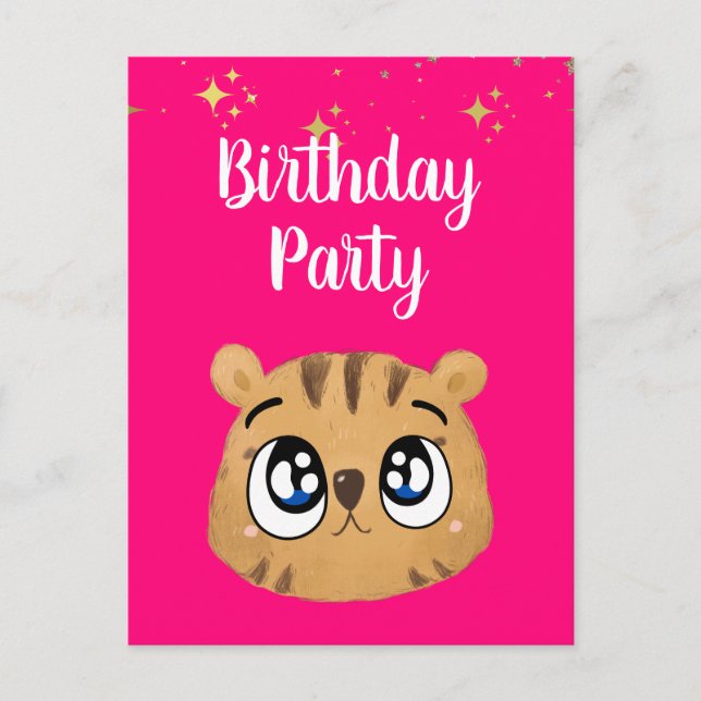 kawaii tigre postcard (Front)