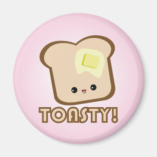 Kawaii Toasty ! Aimant de pain grillé