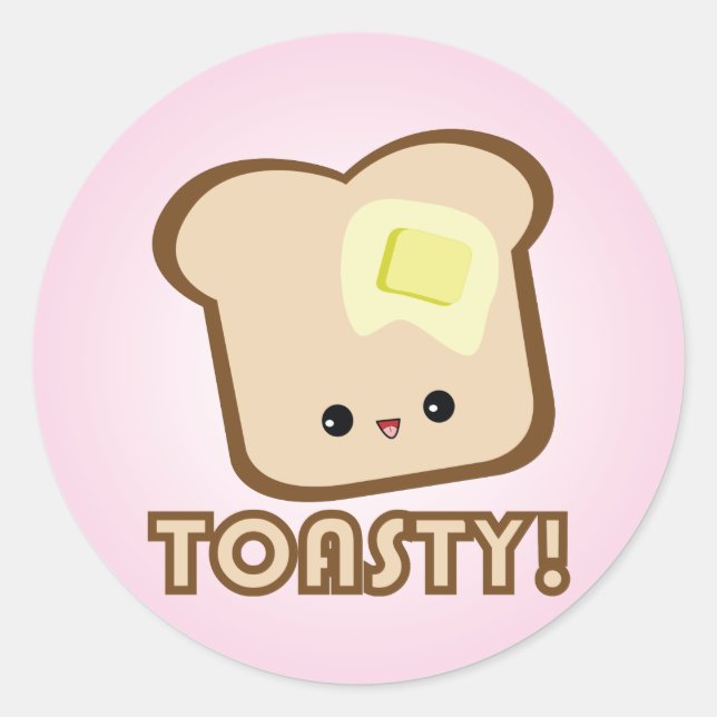 Kawaii Toasty! Toast stickers (Front)