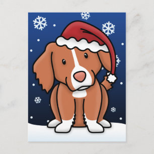 Kawaii Toller Christmas Postcard