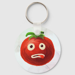 Kawaii Tomato Cute Funny Cartoon Vegetable Keychain